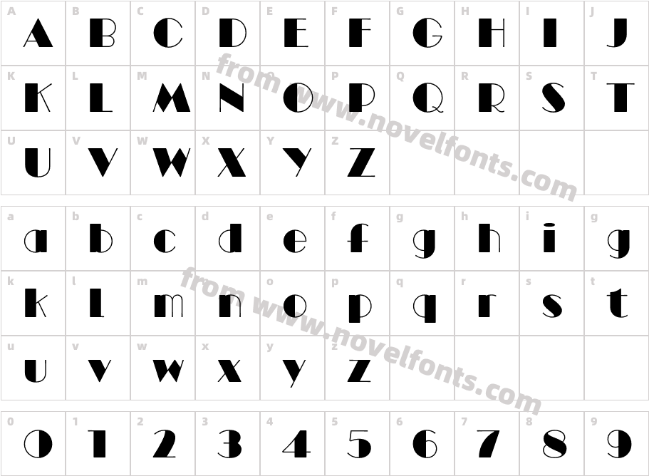 Broadacre Thin 4Character Map