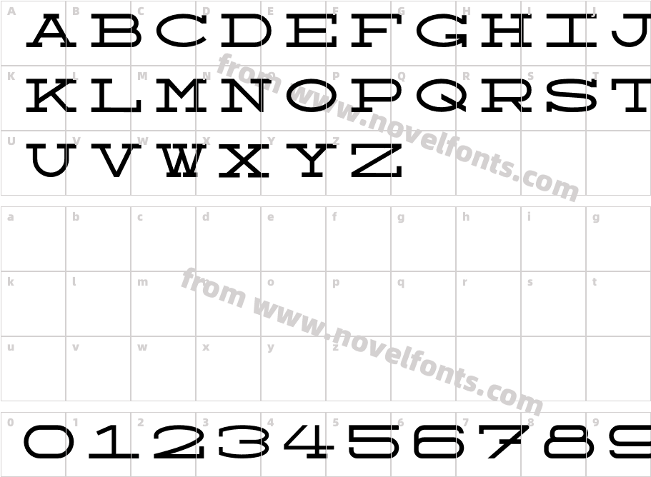 Broadsheet RegularCharacter Map