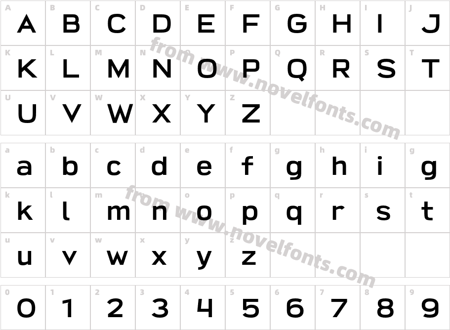 Broadwell StandardCharacter Map