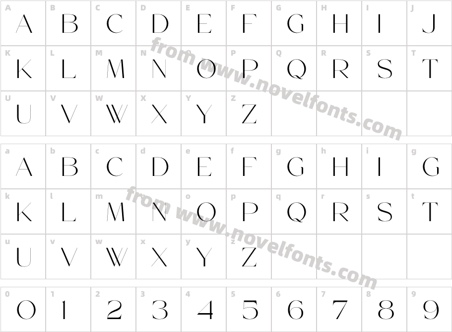 Broes RegularCharacter Map