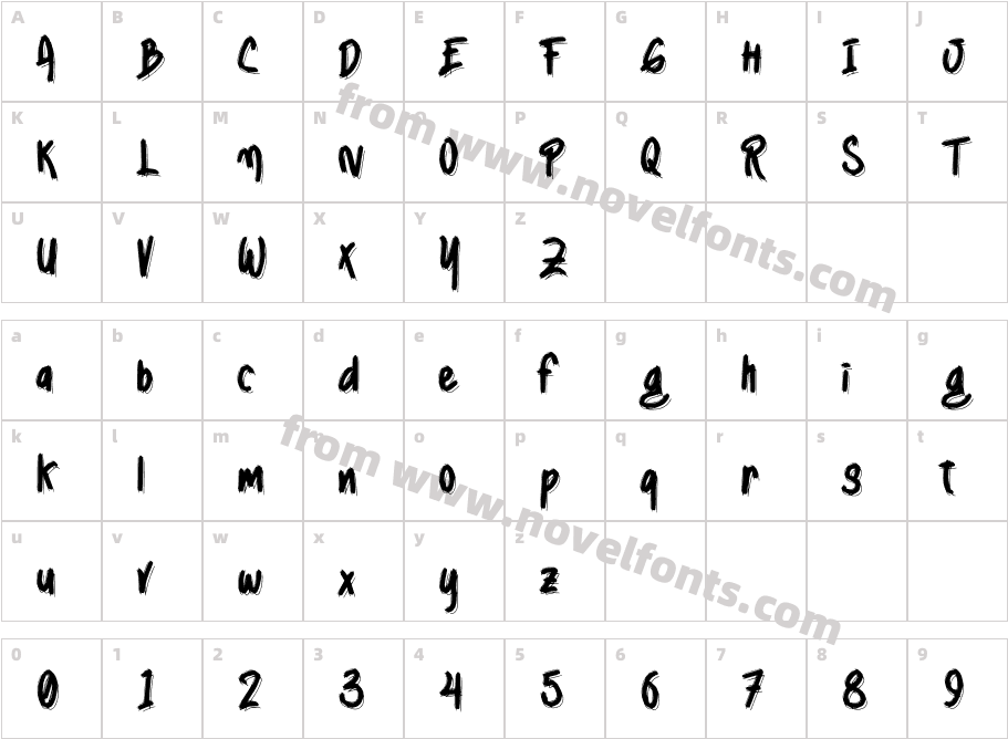 Broex Stray RegularCharacter Map