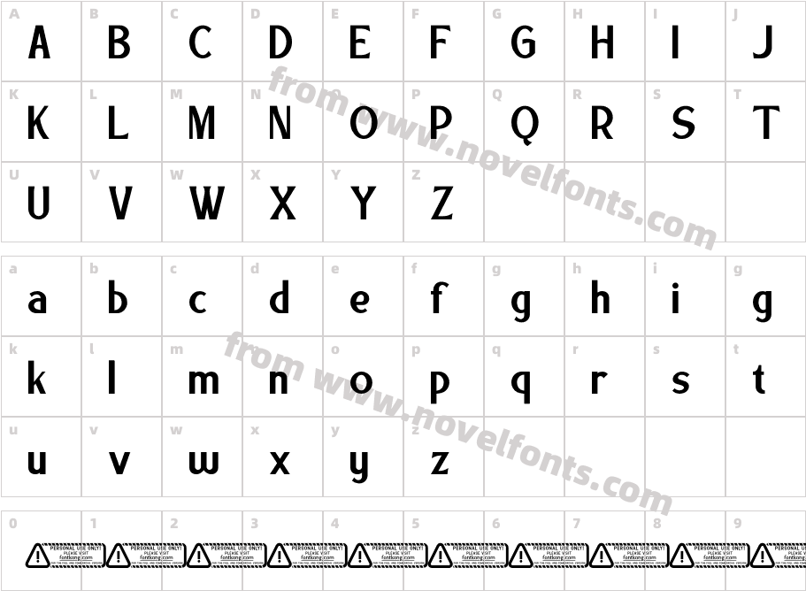 Brohypo PERSONAL USE ONLY!Character Map