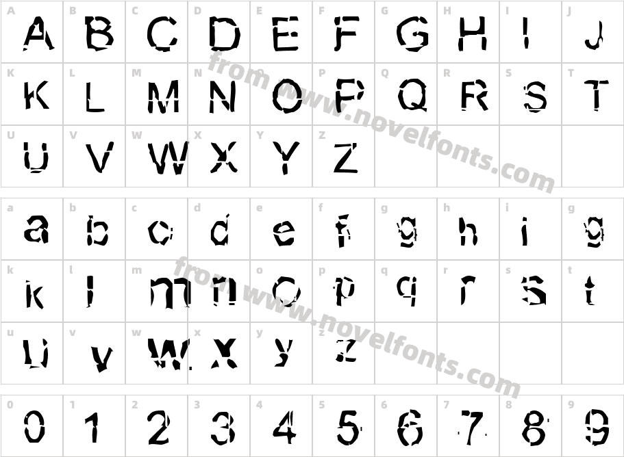Broken GlassCharacter Map