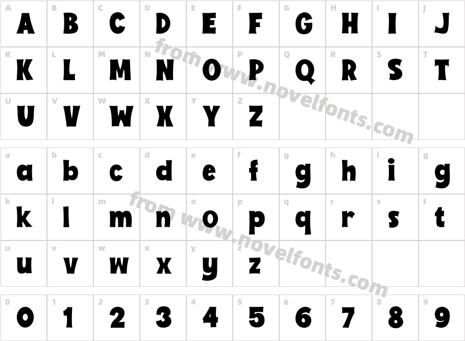 BronsonCharacter Map