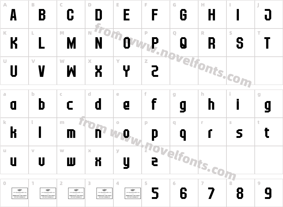 Brook Free RegularCharacter Map