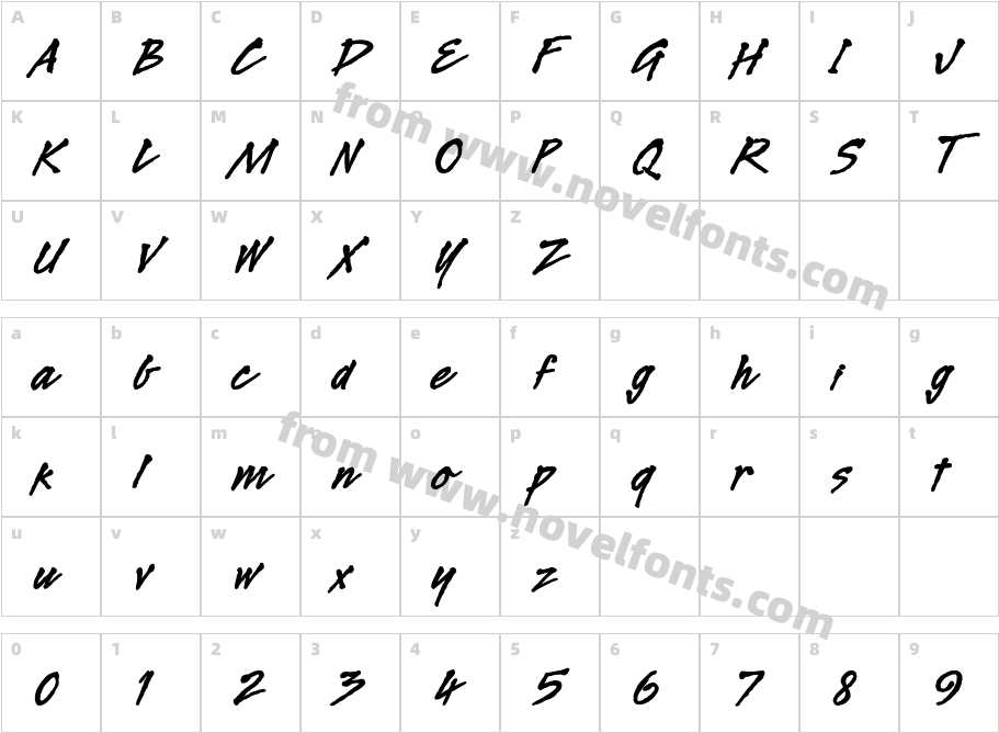 Legault StdCharacter Map