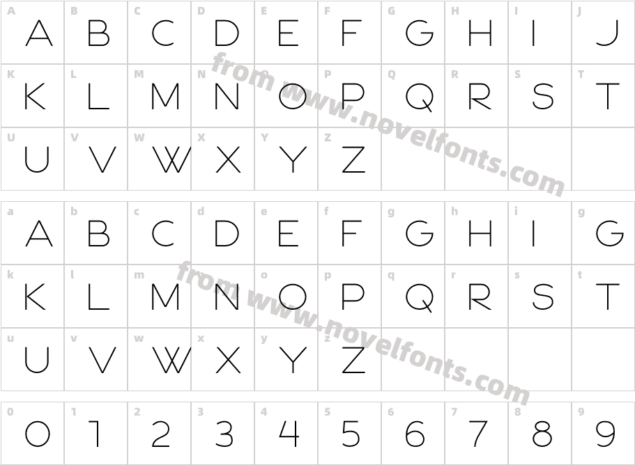 Brown Austin Sans RegularCharacter Map