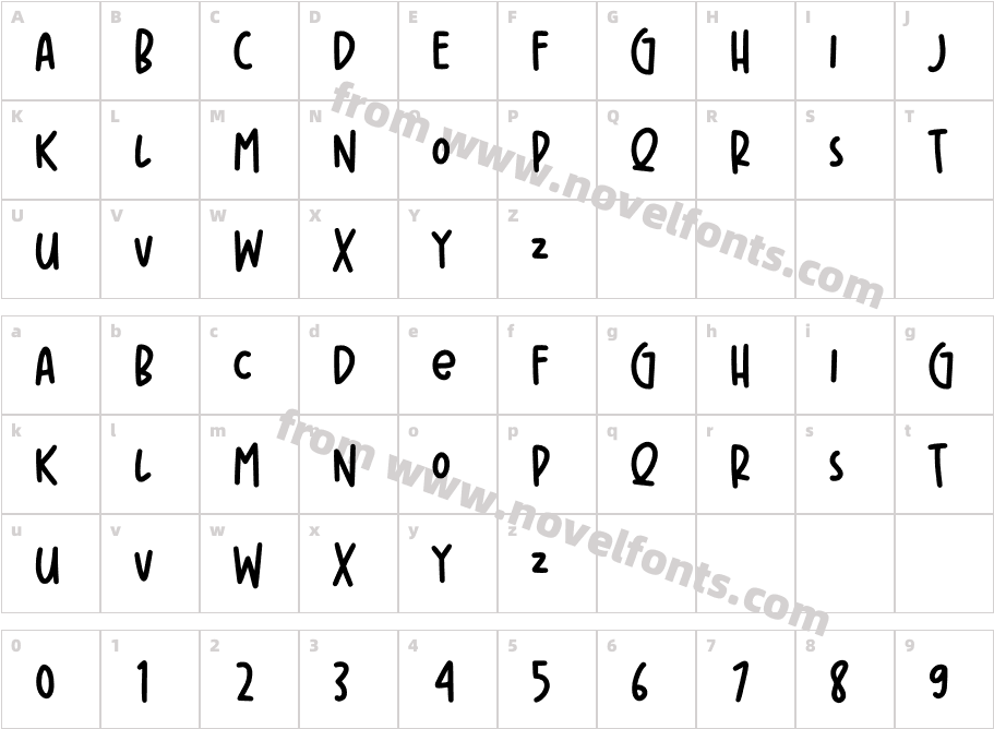 Brownist RegularCharacter Map