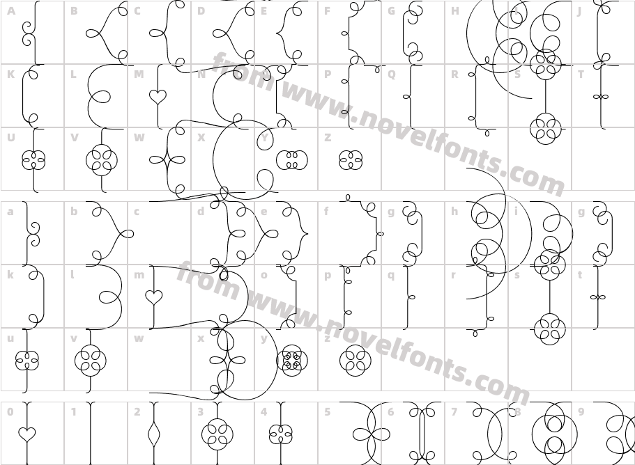 Brownstone Frames ThinCharacter Map