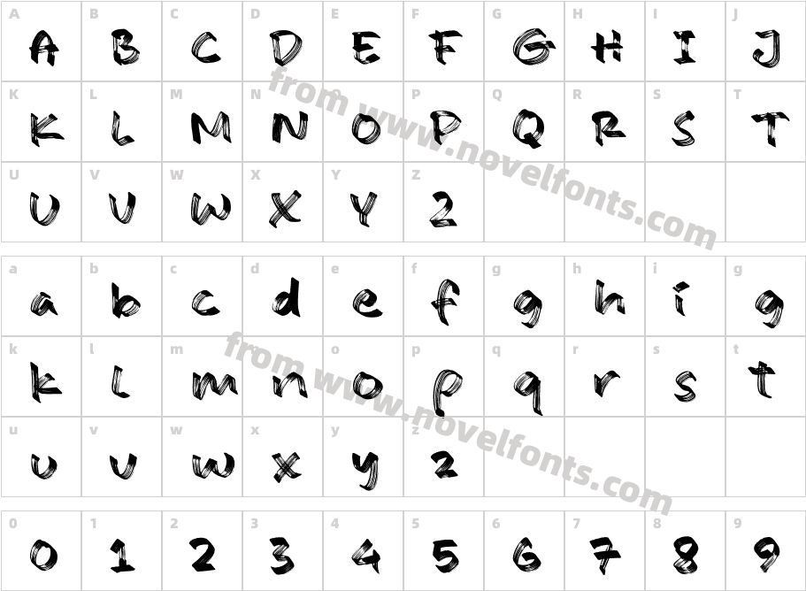 Brush MarkCharacter Map