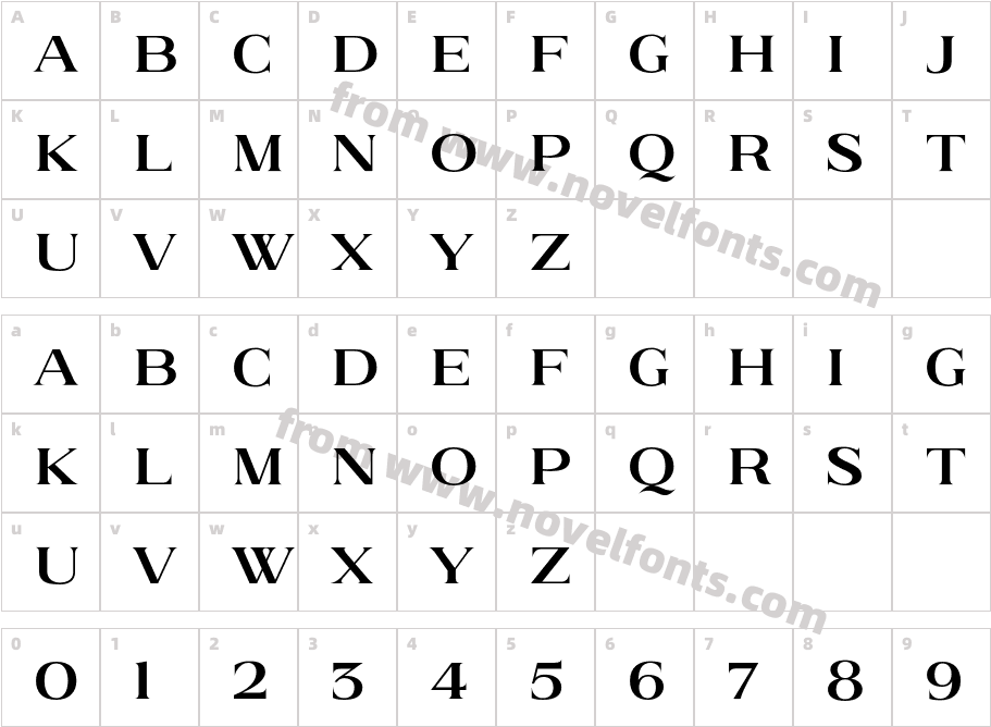 Brushine Collective SerifCharacter Map