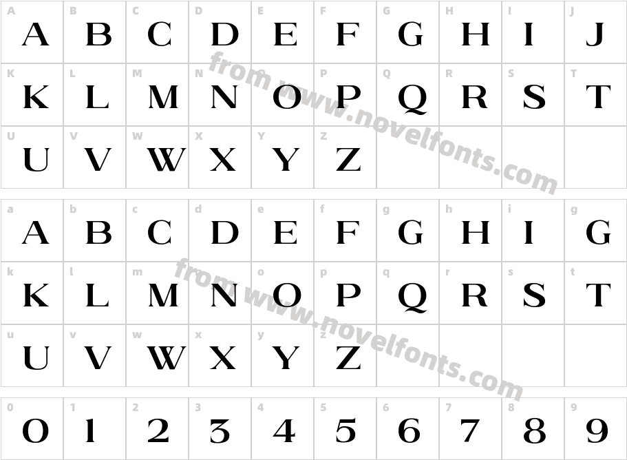 Brushine Collective SerifCharacter Map