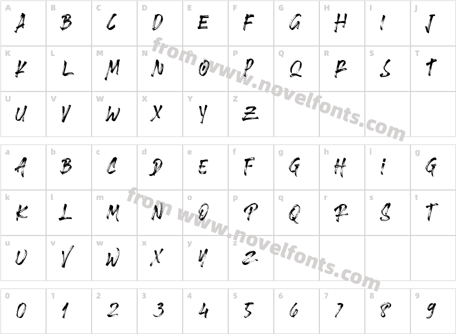 Brushlie DemoCharacter Map