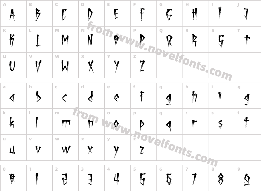 Brutal Brushstrokes ThreeCharacter Map