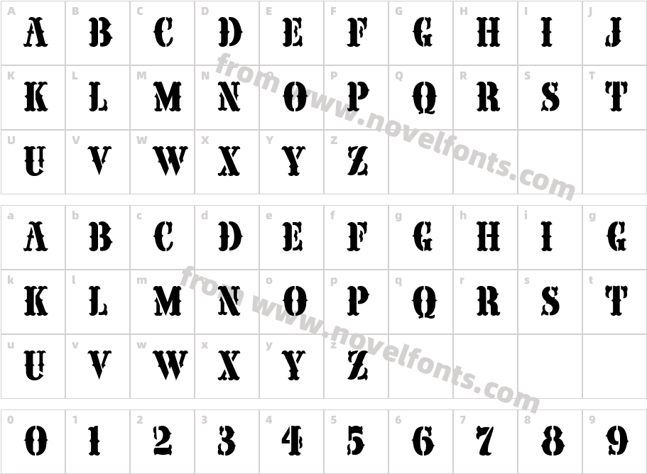 Buckdance JNLCharacter Map