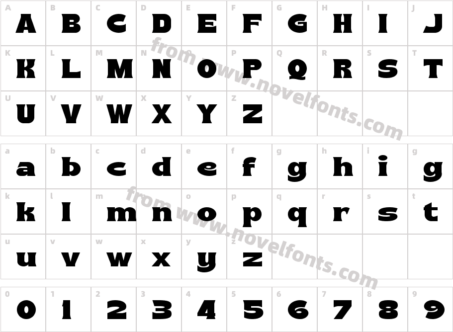 Buckson ExpandedCharacter Map
