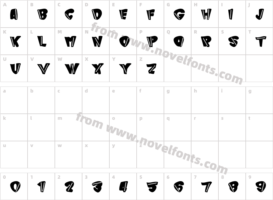Buddy Bond RegularCharacter Map