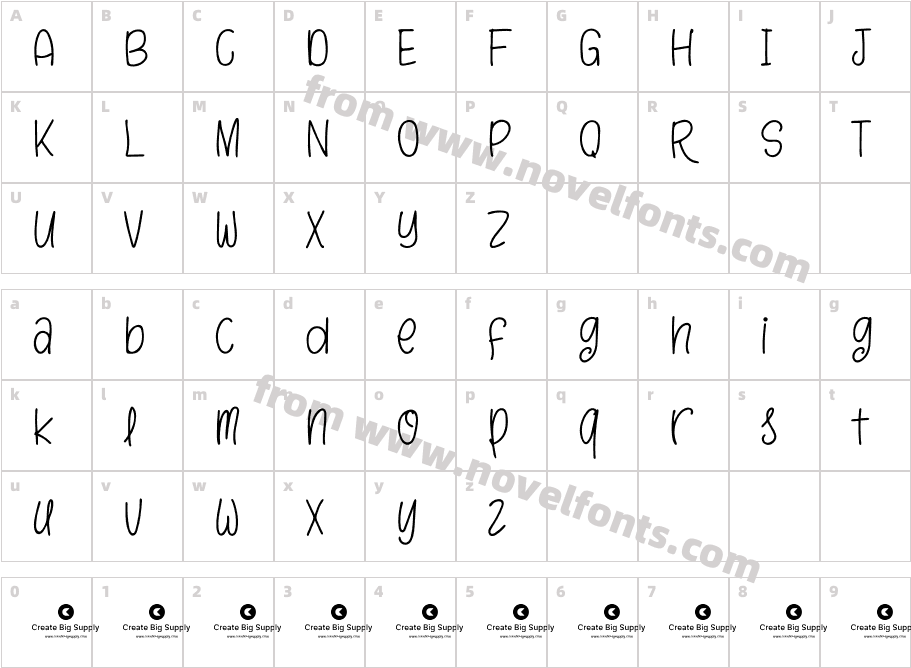 Buddy Smile RegularCharacter Map