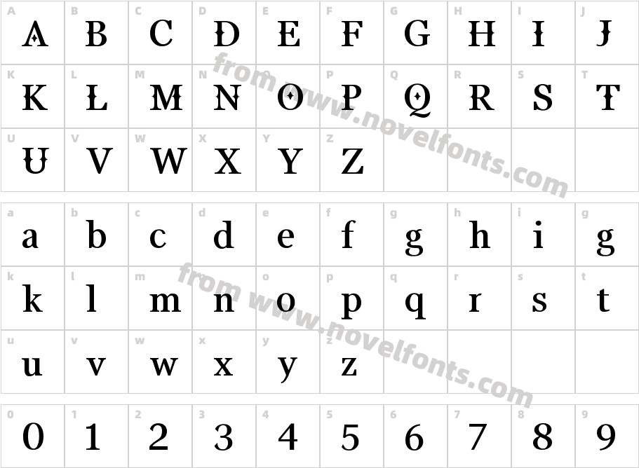 Buitenzorg BoldCharacter Map