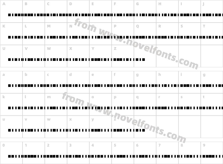 Bukan Binary Mono TooCharacter Map