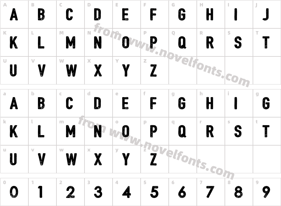 Bushcraft texturedCharacter Map