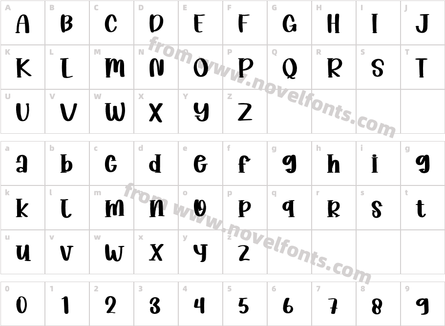 Lemon FreshCharacter Map