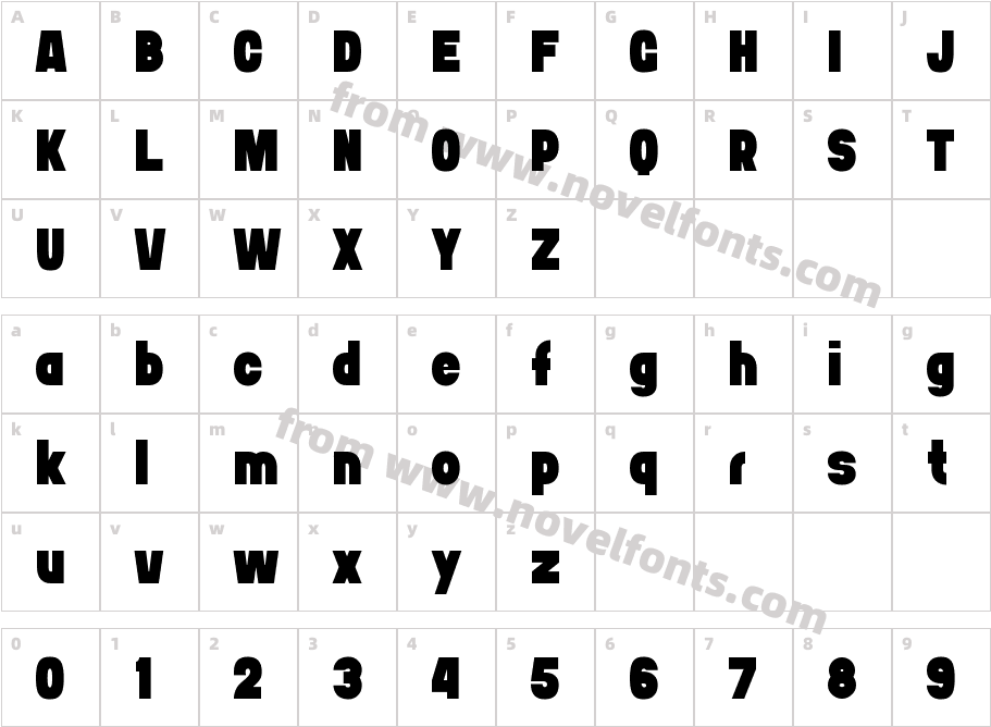 Bushman Sans W05 BoldCharacter Map