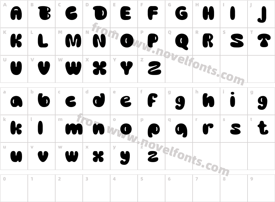 Busky Blur Demo RegularCharacter Map