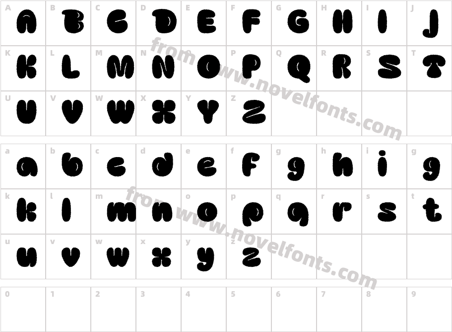 Busky Rough Demo RegularCharacter Map