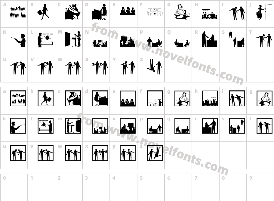 Busy People01Character Map