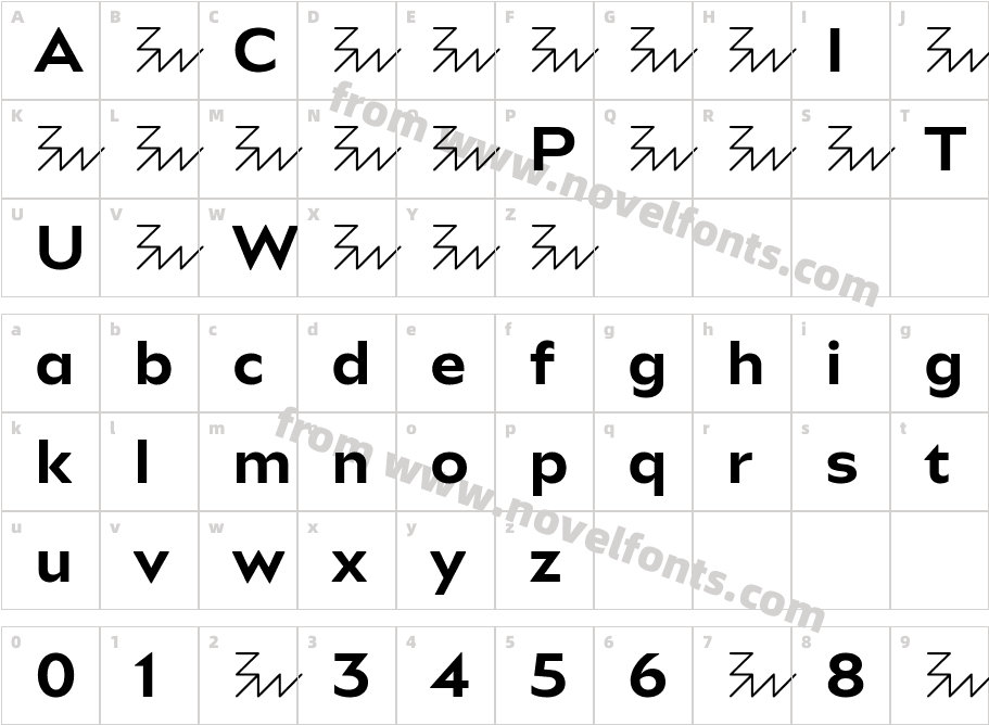 Bw Aleta No 10 BoldCharacter Map