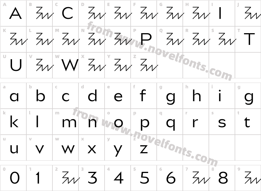 Bw Aleta No 10 RegularCharacter Map