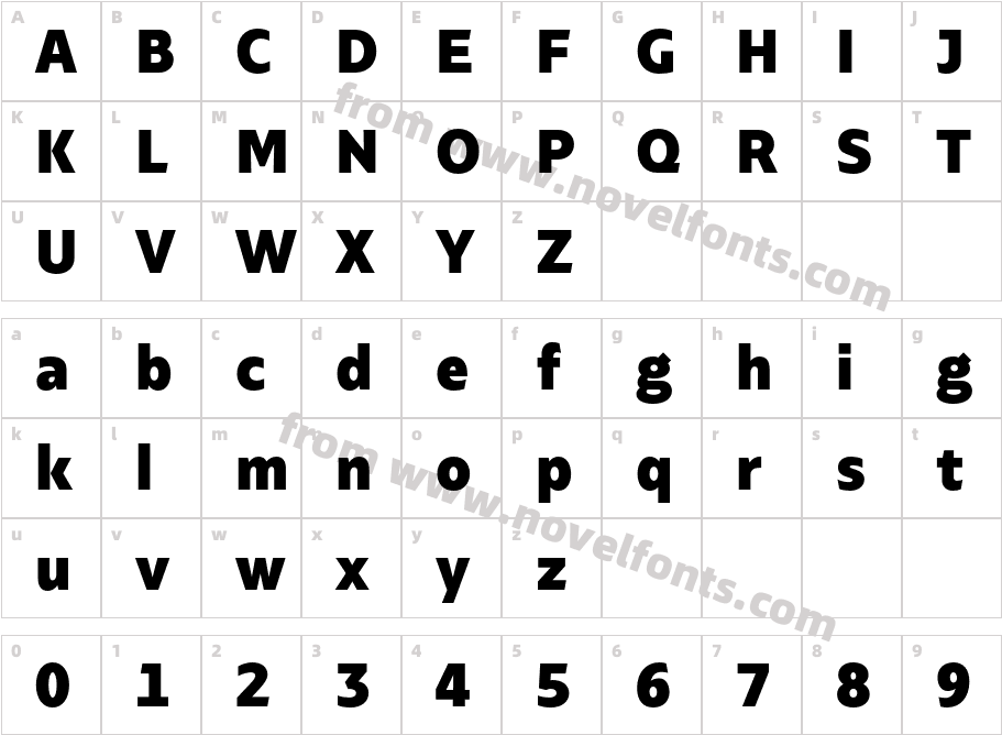 Bw Glenn Sans DEMO BlackCharacter Map