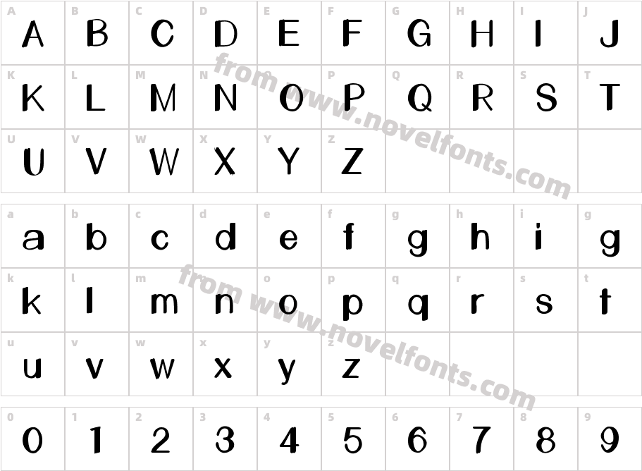 LemonCookieSansBoldConCharacter Map