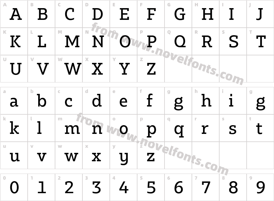 Bw Glenn Slab DEMO MediumCharacter Map