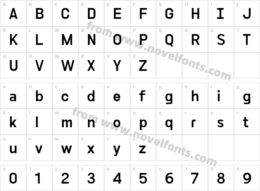 Byotone SemiboldCharacter Map