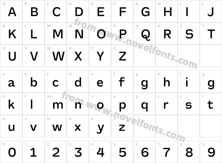 CA Slalom MediumCharacter Map