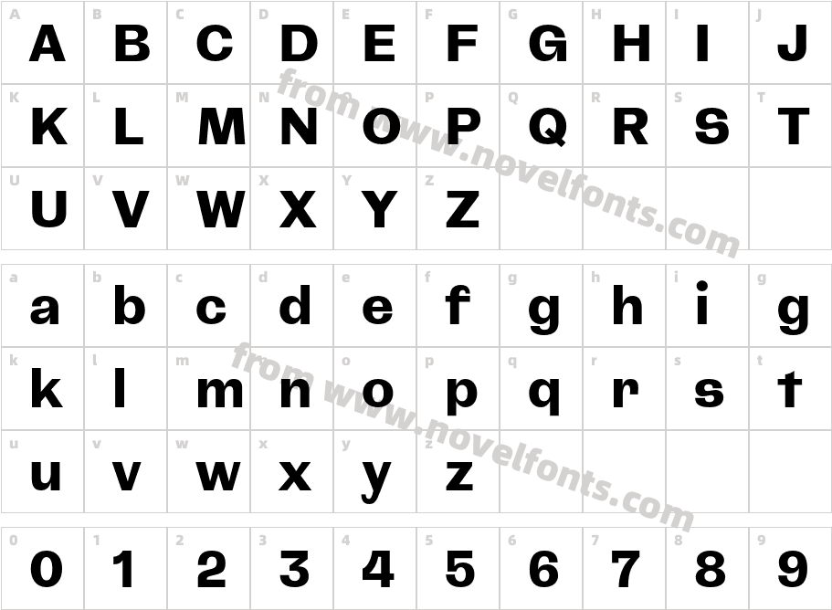 CA Spotnik W05 Extra BoldCharacter Map