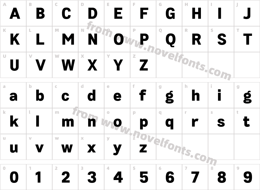 CA Zentrum Wide BlackCharacter Map