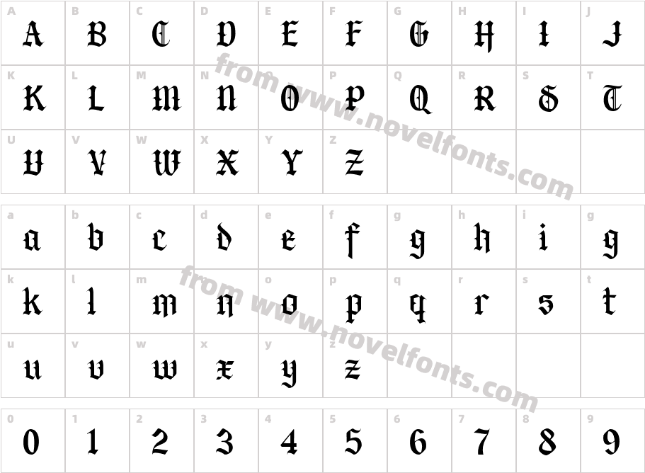 CALVENTCharacter Map