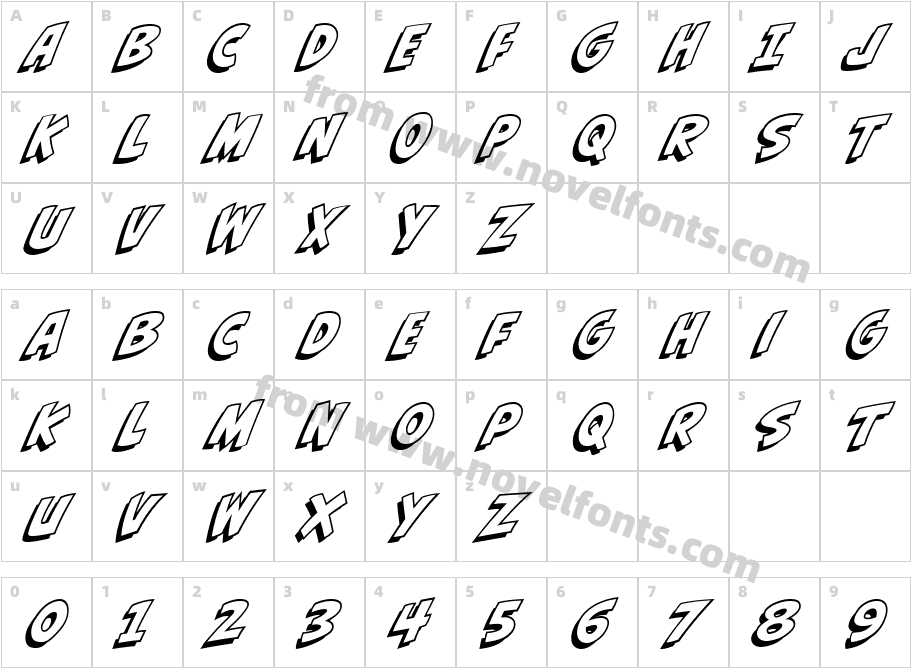 CC Biff Bam Boom Outline W00 RgCharacter Map