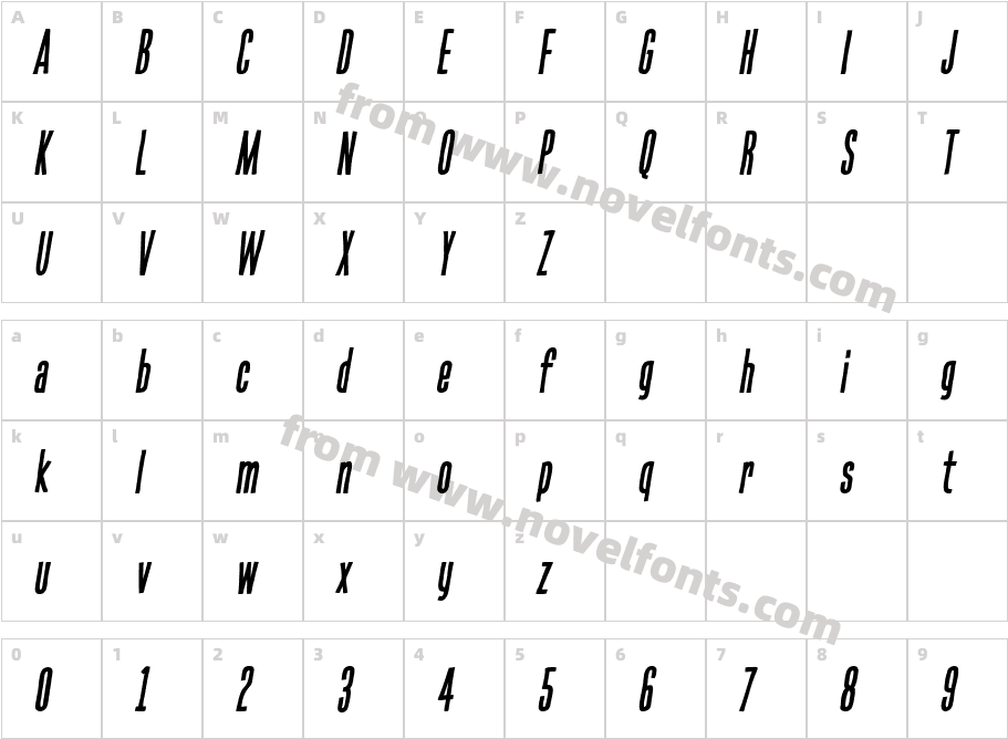 CC Credit Crunch Hard Bold ItalicCharacter Map