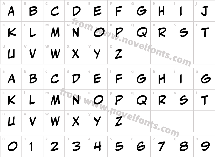 CC Mighty Mouth RegularCharacter Map