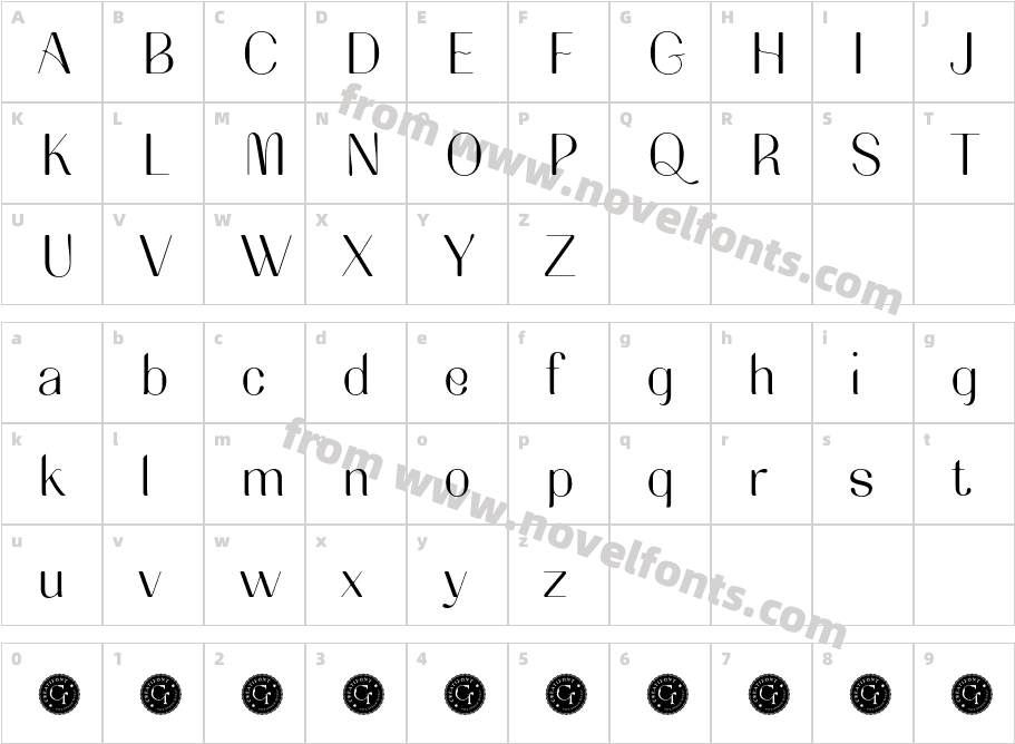 CF Alithan Sans Demo RegularCharacter Map