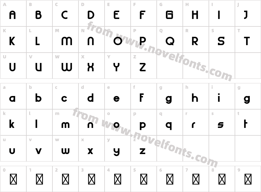 CF Gerrion BoldCharacter Map
