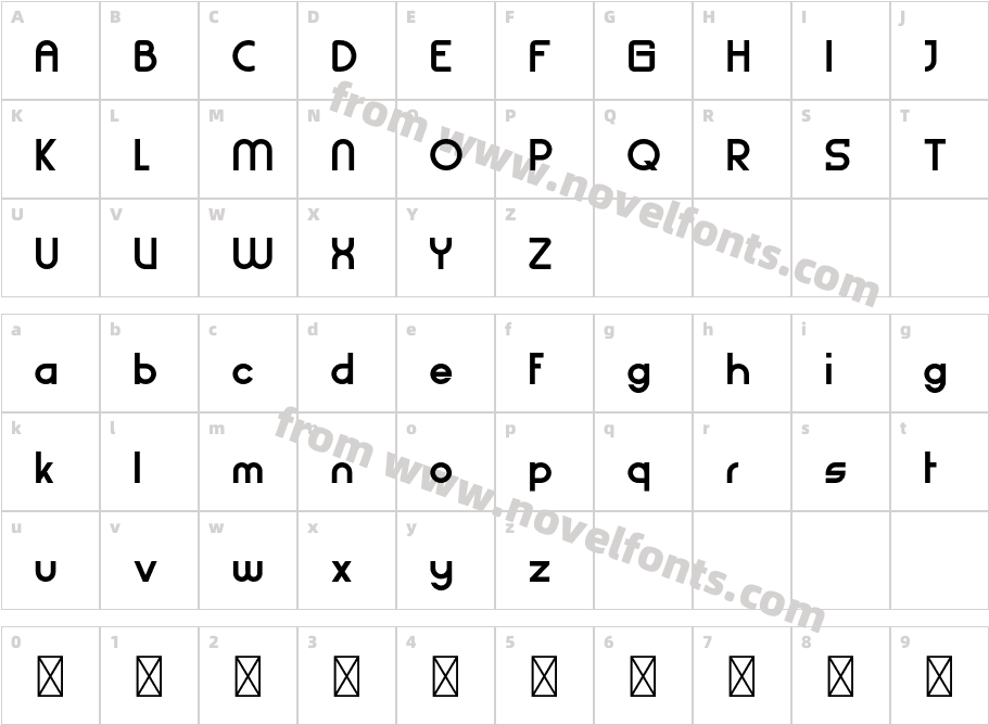 CF Gerrion SemiboldCharacter Map