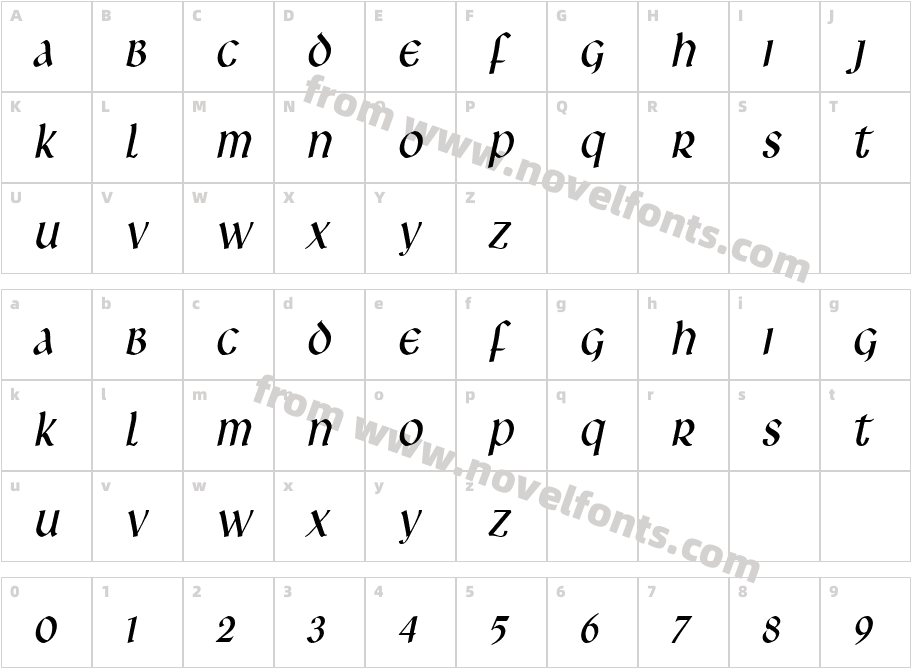 Leo CondensedCharacter Map