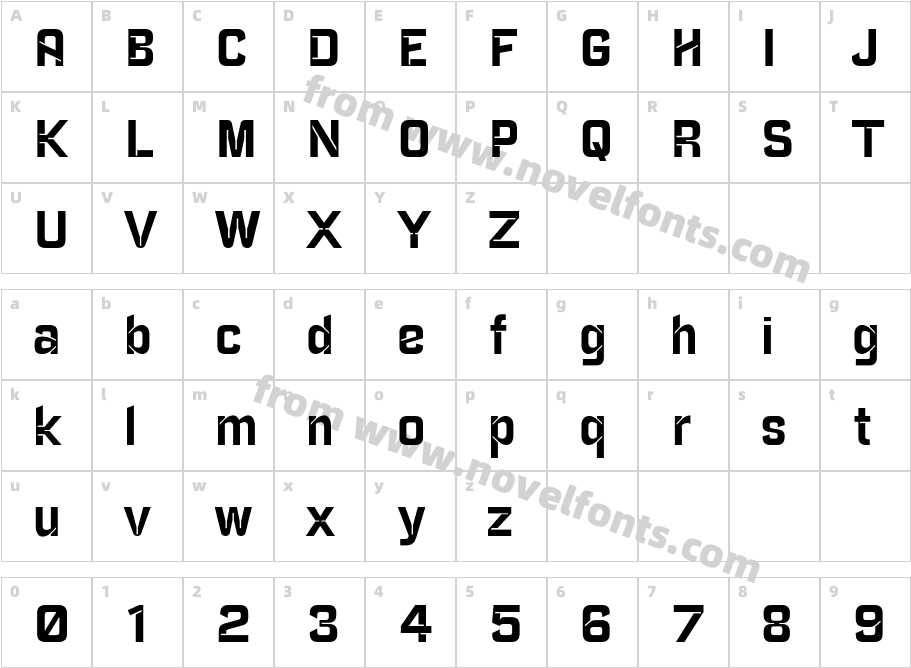 CF Notche BoldCharacter Map