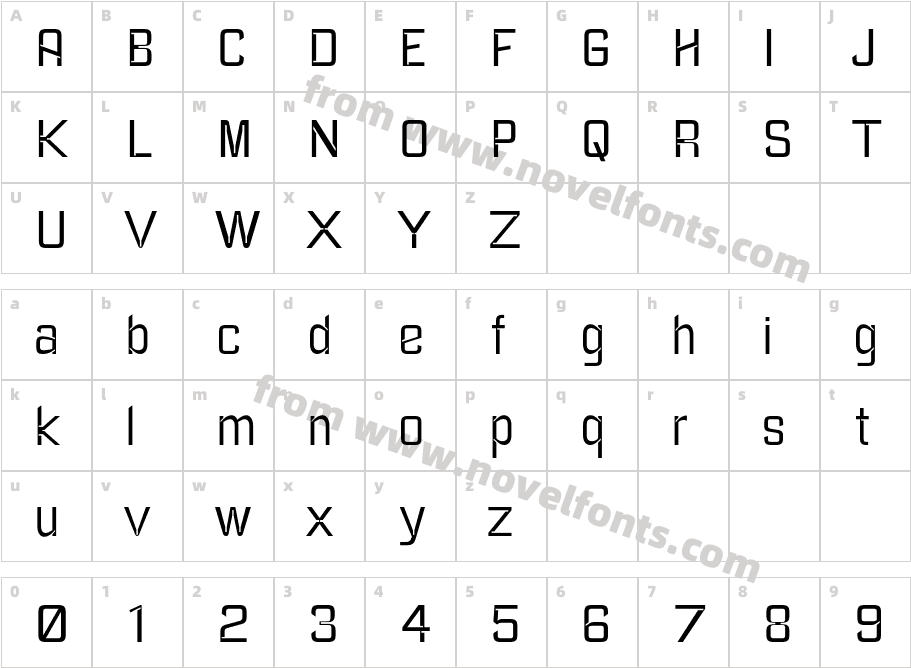 CF Notche RegularCharacter Map