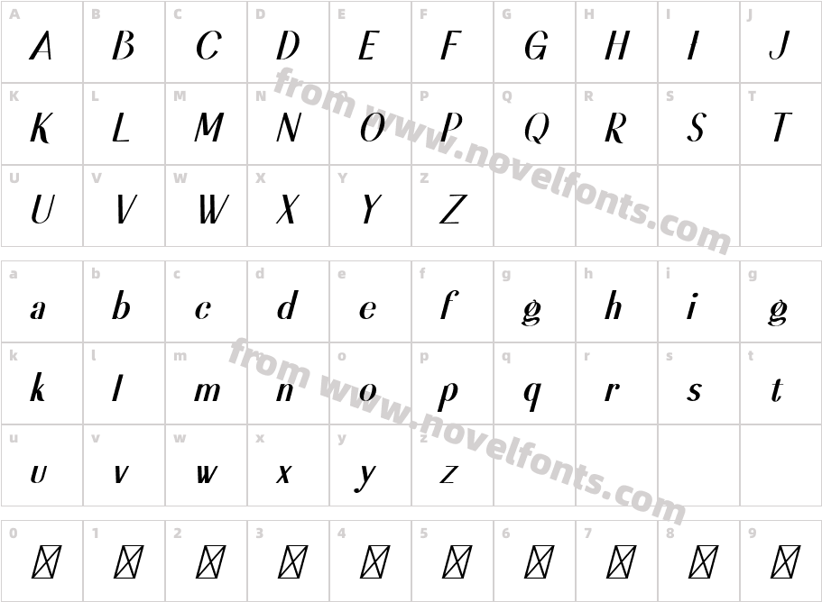 CF Ragitras Bold ItalicCharacter Map